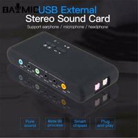Fabrika 7.1 Ses Kartı 2.0 Ses Arabirimi Pro Müzik Cihazı 8 Kanal USB Fonksiyonlu Ses Kayıt Cihazı Harici 2 Mikrofon Girişleri