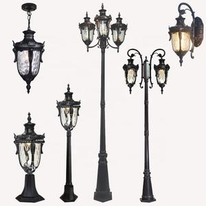 Éclairage paysager LED électrique IP65 à capteur de lumière, style rétro européen, pour cour et jardin, avec poteau droit en aluminium pour zone piétonne - Product Image 1