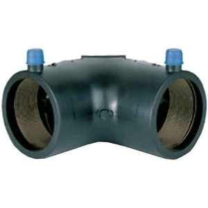 Accesorio de compresión de electrofusión de gas de alta presión PE 100-S5 Curva de 90 ° Ø 110 para riego químico Plástico mecanizado PP - Product Image 1