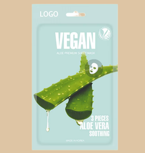 แผ่นมาส์กหน้าว่านหางจระเข้วีแกนสำหรับผู้หญิง บำรุงผิวชุ่มชื้น ฟื้นฟู บำรุงผิวให้เรียบเนียน ผ่อนคลาย สงบ ผลิตภัณฑ์ความงามสไตล์เกาหลี ODM OEM - Product Image 3