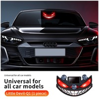 EURS USB-Aufladbare 12V Solar-Betriebene Dynamische Dämonenauge LED-Warnleuchte Antikollisions-Rückleuchte für Auto SUV LKW