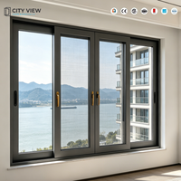 Ventanas Corredizas Horizontales de Aluminio Aisladas con Malla de Acero Inoxidable y Persiana Enrollable para Villas y Uso Residencial Moderno