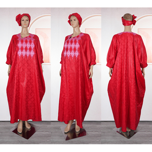 H&D 2026 Nouveau Design Robes <span class=keywords><strong>Boubou</strong></span> pour Femmes Mode Vêtements de Couple Africains Robe Longue Décontractée avec Foulard - Product Image 6