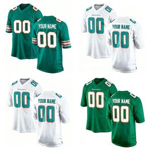 2025迈阿密美式足球球衣定制球队球衣28 Achane 13 Dan Marino涤纶短款印花衬衫 - Product Image 1