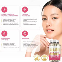 Capsules de collagène 1000 mg très vendues, produit anti-âge pour la beauté et l'éclaircissement de la peau, capsules de collagène en gélules molles
