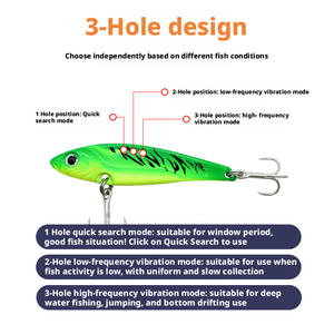 เหยื่อปลอมโลหะแบบแข็งพิมพ์ลาย VIB ร่องเลือดไบโอนิค ตีไกล เสริมความแข็งแรงด้วยตะขอสามทาง สำหรับตกปลาท็อปมัท คัลเตอร์ ในน้ำเค็ม - Product Image 1