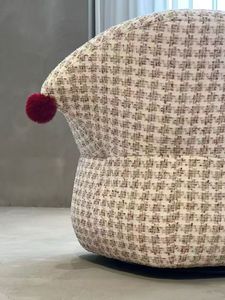Fauteuil de détente moderne de la marque Oki pour hôtel, salon, utilisation en tissu, fauteuil simple, design de détente, bois massif doux - Product Image 3