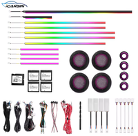 ICarsin pour BMW Série 4 F30 F32 F33 F36 - Bande lumineuse ambiante dynamique et colorée à LED - Kit d'éclairage intérieur de voiture - Amélioration de l'éclairage