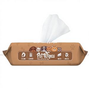 Lingettes nettoyantes écologiques pour animaux de compagnie, 50 lingettes, lingettes douces pour le toilettage des chiens et des chats, soins quotidiens, vente en gros - Product Image 1