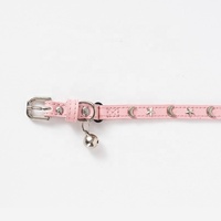 Collier réglable pour animaux de compagnie avec clochette et motif étoile lune pour chatons et chiots – Accessoires de promenade extérieurs pour chats et chiens