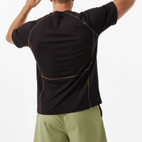 T-shirt de sport en modal contrastant, vente en gros directe d'usine, haute élasticité, respirant, séchage rapide, pour course en extérieur, unisexe