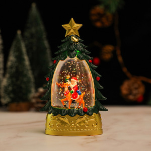 Globe à neige Père Noël en résine avec effet de neige flottante pour décoration de Noël et affichage festif - Grande Vente - Product Image 3