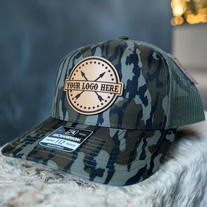 Mesh <b>Snap</b> Back Sports Hats Custom Leather Patch Logo Snapback <b>Caps</b> Professional Gorras Richardson 112 Trucker Hats for Men - Product Image 5