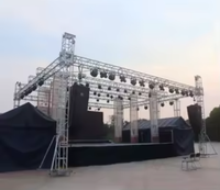 Structure de toit en treillis carré monocouche en alliage d'aluminium modulaire, capacité de charge de 500 kg, éclairage de scène, écran LED pour événements