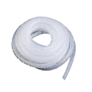 ปลอกหุ้มสายไฟแบบเกลียว JIAF สีดำขาว วัสดุ PE ป้องกันสายไฟ ทนความร้อนได้ถึง 80 องศาเซลเซียส สำหรับจัดระเบียบ มัดรวม และจัดเก็บ - Product Image 2