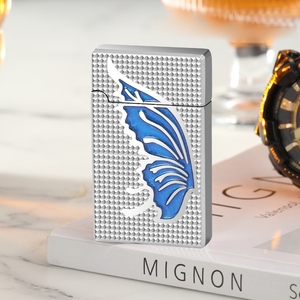 Gas Xách Tay Nhẹ Hơn Với Cứu Trợ Bướm Sang Trọng Butan Kim Loại <span class=keywords><strong>Torch</strong></span> Cho Hút Thuốc Cigar Thuốc Lá Quà Tặng Sử Dụng - Product Image 4