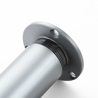 Pieds de meubles réglables ronds en alliage d'aluminium de 80-300 mm, noir, or, gris, pour armoire, canapé, table TV, quincaillerie de support