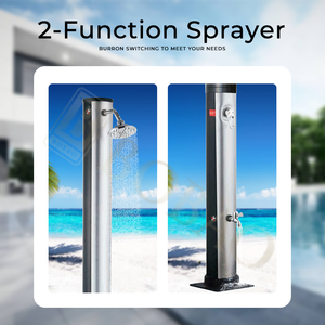 Robinet de <span class=keywords><strong>douche</strong></span> <span class=keywords><strong>solaire</strong></span> de spa d'extérieur contemporain pour <span class=keywords><strong>piscine</strong></span> de jardin PVC avec motif de pulvérisation de style pluie à double et simple poignée - Product Image 5