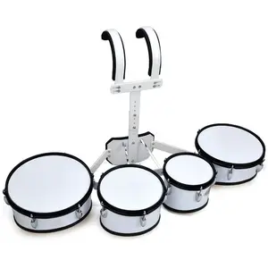 Grosir Pabrik multi drum profesional 4 buah marching snare drum set dengan carrier stand