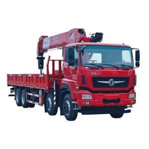 Camion de fret Dongfeng 8X4 avec grue télescopique de 14 tonnes pour le levage d'infrastructure municipale - Product Image 1