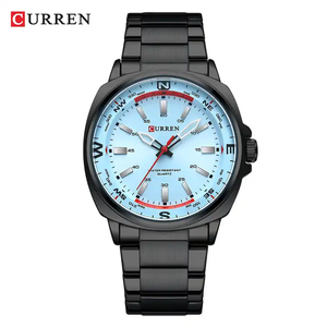 CURREN 8455 Aiguilles Lumineuses Bracelet en Acier Inoxydable 3ATM Étanche de Haute Qualité Montre à Quartz pour Hommes - Product Image 1