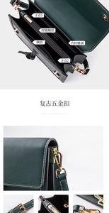 Sac à bandoulière pour femme en cuir véritable de haute qualité, sac à main élégant et tendance, sacoche bandoulière pour femme, vente en gros d'usine - Product Image 6