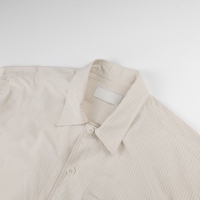 Chemises à manches longues pour hommes, 100% coton, rayures fines personnalisées, coupe droite, de haute qualité