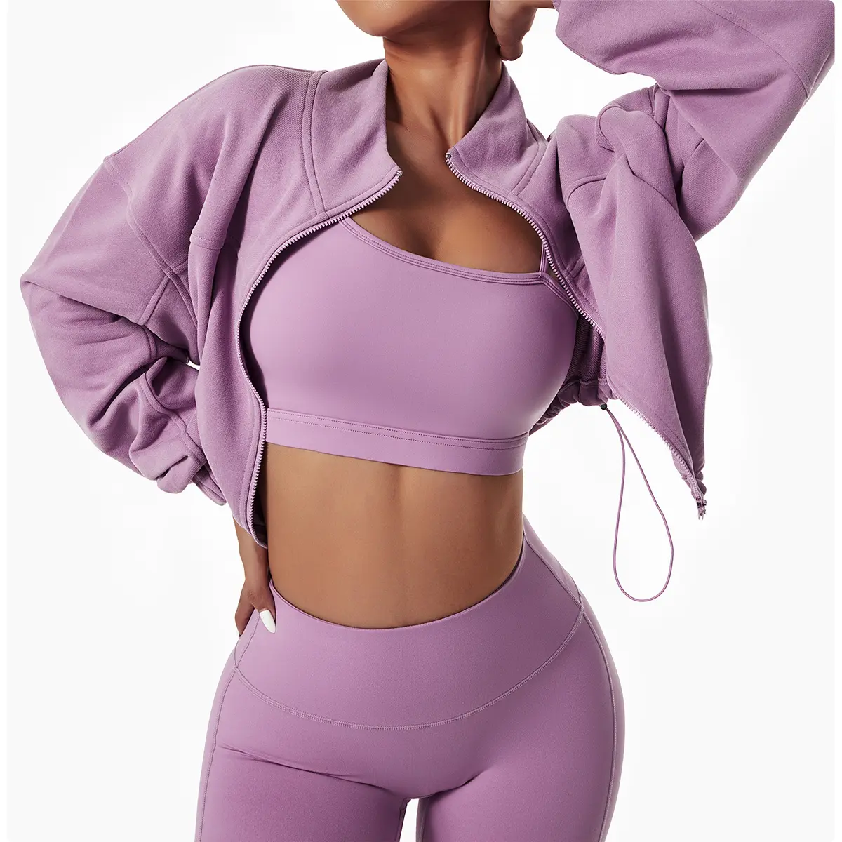Custom oversize Full Zip Fitness Gym top sport di alta qualità Running Yoga felpa giacca traspirante cappotti vestiti per le donne