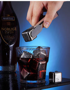 Glaçons en acier inoxydable réutilisables-Pierres de refroidissement pour le whisky et le vin, cubes de refroidissement pour boissons, outils de bar de fête - Product Image 4