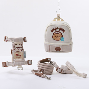 Hoopet Dog Harness Chest Back Set Adjustable Small Breed <b>Pet</b> <b>Leash</b> With Bag For Walking - Product Image 5