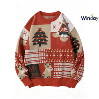 Pulls de Noël pour hommes WINDAY, pull en mohair de haute qualité, pull en tricot personnalisé pour hommes en vente