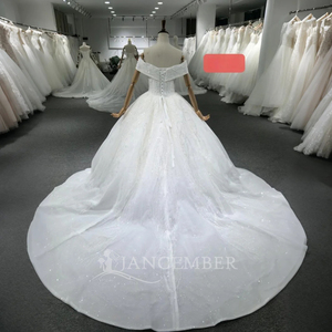 Robe de mariée en dentelle appliquée, épaules dénudées, traîne courte, grandes tailles, Vestido De Casamento Lsbh25 - Product Image 4