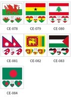 Nouveauté 2026 : Tatouages Temporaires Drapeaux Nationaux (USA, Canada, Mexique) pour Fans de Compétitions Sportives et Célébrations