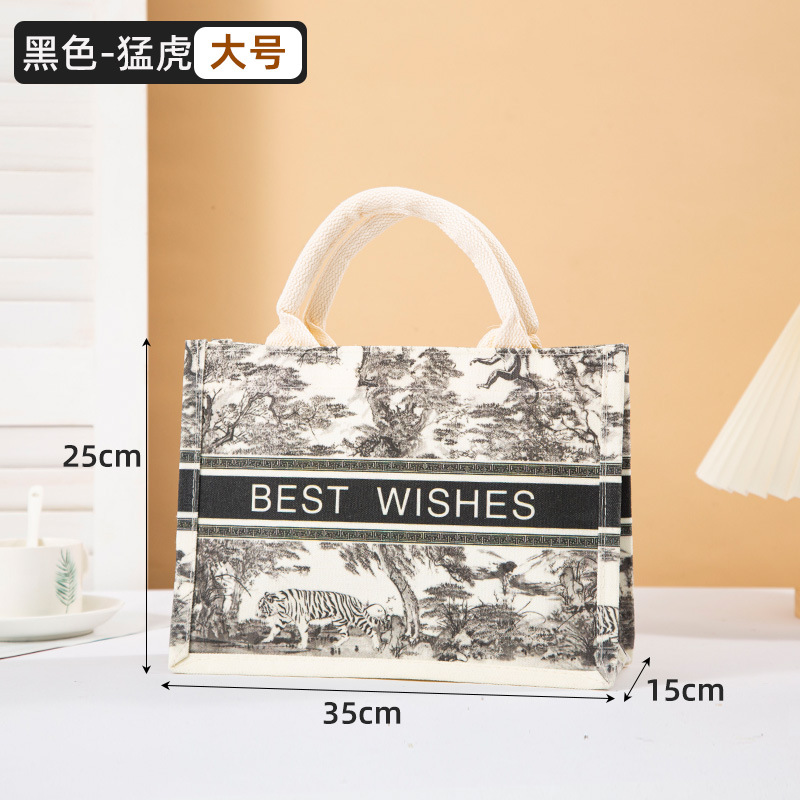 Black canvas bag-large