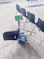 Chaise de conférence empilable en plastique PP avec structure en acier inoxydable, robuste, pour auditorium et formation