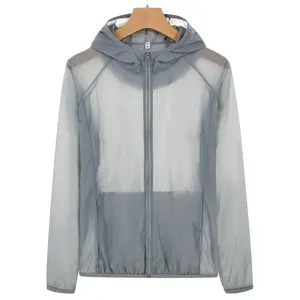 <span class=keywords><strong>Veste</strong></span> de pluie pour <span class=keywords><strong>femme</strong></span> Poids léger Protection solaire <span class=keywords><strong>Running</strong></span> Sunscreen Jackets Zipper Loose Quick Dry Hooded <span class=keywords><strong>Running</strong></span> Jacket - Product Image 1