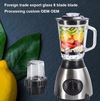 Groothandel Hoge Snelheid 2 In 1 Multifunctionele Food Mixer Elektrische Mixeur Fruit Blender Glazen Pot Blender Machine Voor Keuken