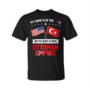 Camiseta del Imperio Otomano de EE. UU., manga corta, unisex, cuello redondo, diseño de bandera patriótica, ropa para adultos - Product Image 2