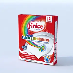 FNC702 Finice Home Wasgoed Stain Remover Waterontharder Vuil Collector Absorptie Kleur Catcher Vellen