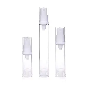 5ml 10ml 15ml Zylinder PP transparente Airless Pump Lotion Flasche kosmetische Sprühnebel Verpackung Flasche Vakuum flasche