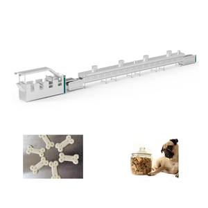 Yeni Otomatik PLC Paslanmaz Çelik 304 Evcil Hayvan Bisküvisi Kuş Köpek Ödül Mamaları Kemik Şeklinde Kurabiye İşleme Makinesi Hattı - Product Image 4