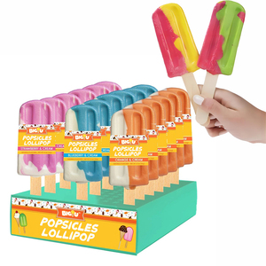 Fabricant de bonbons vente Halal fruits crème glacée Popsicle forme fruits <span class=keywords><strong>sucette</strong></span> dure jouet bonbons <span class=keywords><strong>sucette</strong></span> - Product Image 1