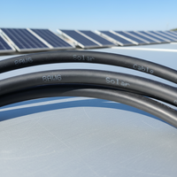 Câble solaire flexible isolé XLPO en cuivre étamé 0,6/1KV, résistant aux intempéries, sans halogène, PV1-F IEC60502, 50A, 90°C, garantie 1 an