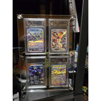 Présentoir de cartes de jeu en acrylique personnalisé en usine, résistant aux UV, poli, pour cartes TCG, paquets de boosters Pokémon et cartes gradées magnétiques