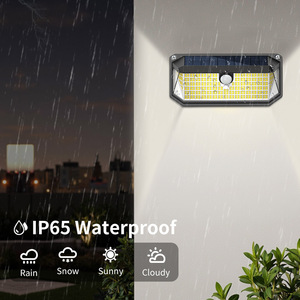 Solar Wall <b>Light</b> 416 <b>LED</b> Long Strip Outdoor Garden Lighting Motion <b>Sensor</b> Waterproof - Product Image 3