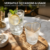 Offre Spéciale – Tasse en Verre Épais Isolée, Créative en Forme de Cœur, pour Couple, Usage Domestique, Petit-Déjeuner, Café, Lait, Thé – 301-400ml