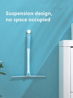 Nettoyeur de vitres en forme de T rotatif à 360 degrés, raclette en caoutchouc écologique, brosse de nettoyage durable en PP pour sols et vitres de salle de bain