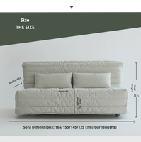 2027 Suessen Modernes Elektrisches Ferngesteuertes Ausziehbares Klappbares Sofa-Bett mit Automatischer Faltung für Wohnzimmer, Schlafzimmer & Fitnessraum