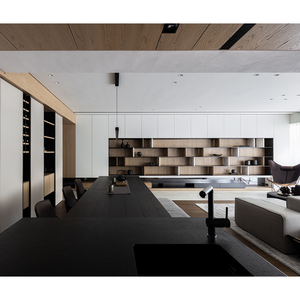 Ensemble de meubles de chambre principale de villa penthouse de luxe, mobilier de chambre complète moderne pour hôtel 5 étoiles, suite avec lit king size surdimensionné - Product Image 5