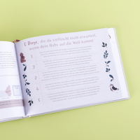 Individuelles A4/A5 Hardcover Schwangerschaftstagebuch mit CMYK 4-Farben-Offsetdruck Elternbuch Dekorations-Notizbücher Babybücher